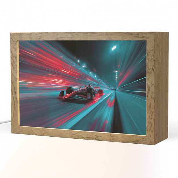 OnlyWow NOČNÍ LAMPIČKA Závodní auto - Červená - Rychlost 30x20 cm