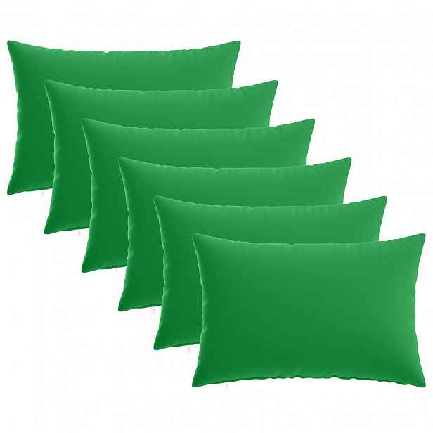 vidaXL Povlak na polštář 6 pcs HEERLEN Zelená 50 x 75 cm Polyester