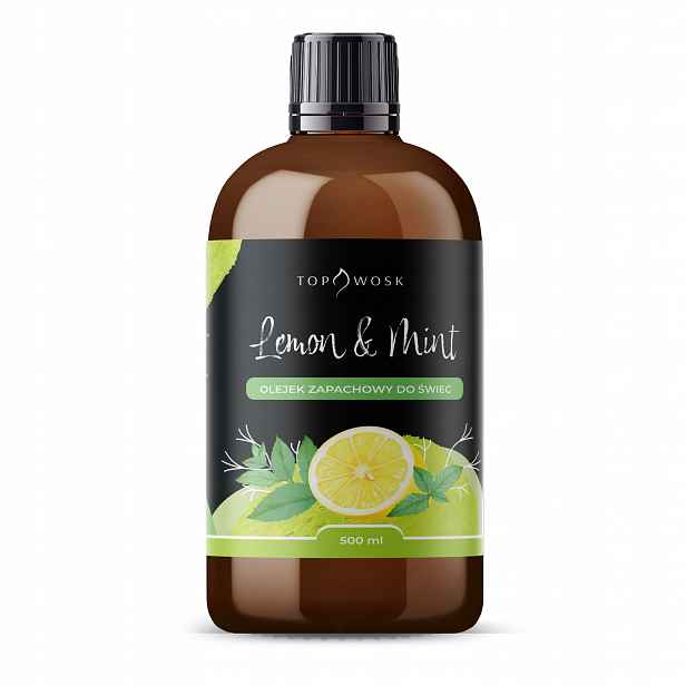 Vonný olej na svíčky Lemon and Mint 500 ml vůně do parafínového vosku