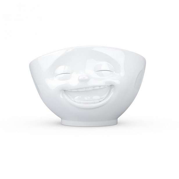 Bílá porcelánová smějící se miska 58products