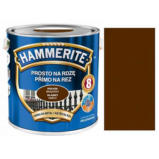 Hammerite Přímo Na Rzi, Leskle Hnědý, 2,5 L