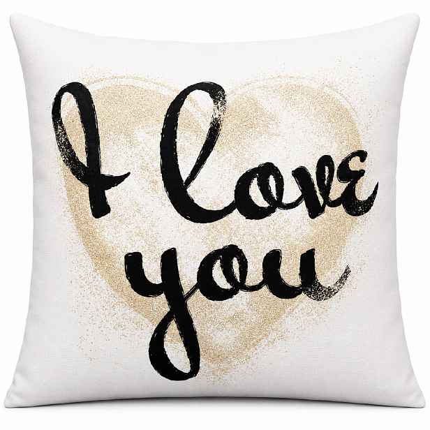 Povlak na polštář GLITTER HEART 40x40 cm  Mybesthome