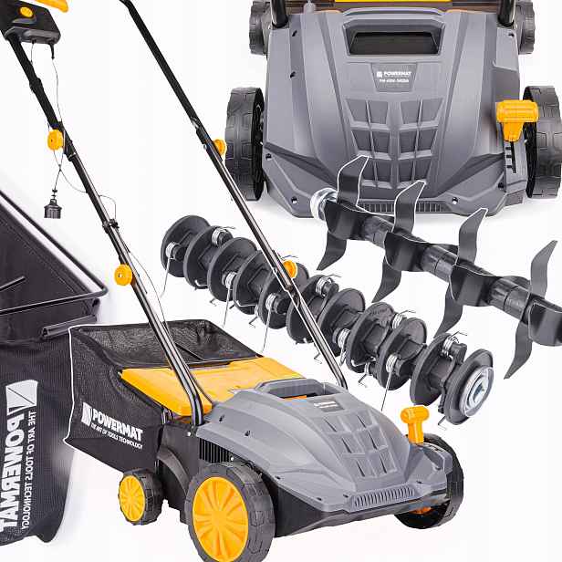 Provzdušňovač Vertikutátor Elektrický S Košem 3v1 2400W Aerace Vertikutace