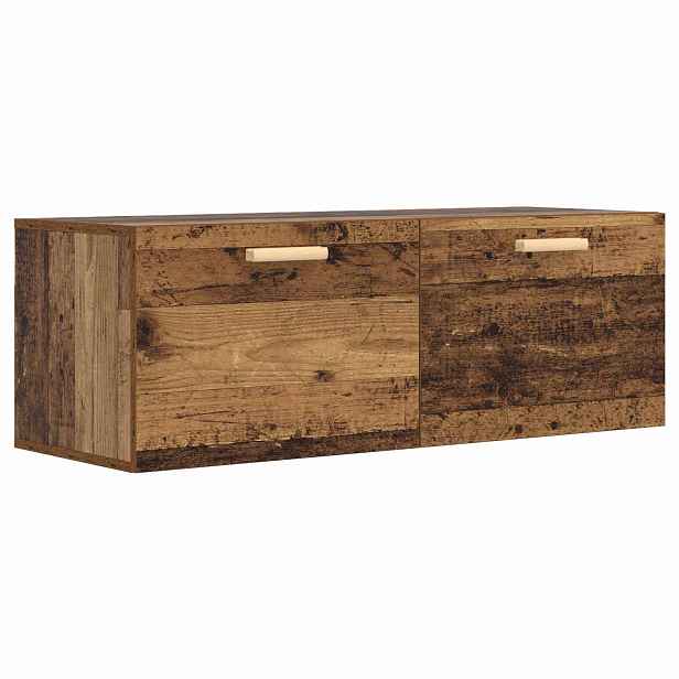 vidaXL Nástěnná skříňka Staré dřevo 100 x 36,5 x 35 cm