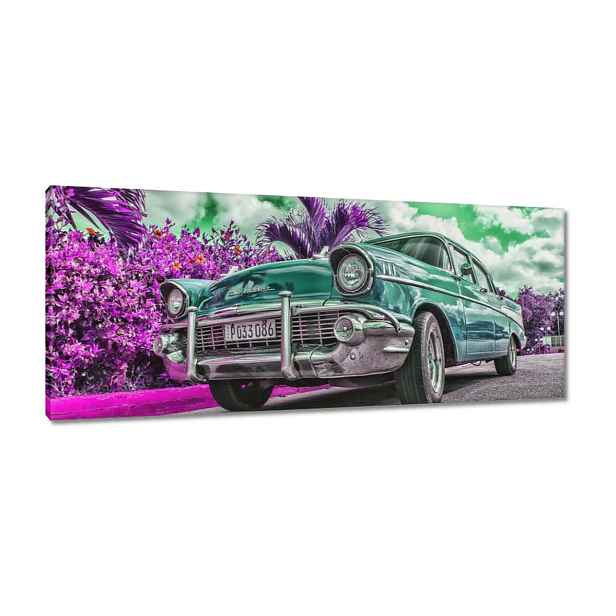 Obrazy 100x40 Klasické auto v tyrkysové barvě