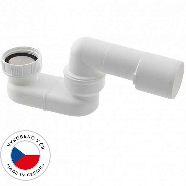 Sifon vanový otočný - plast - 6/4" - DN40/50 - bílá