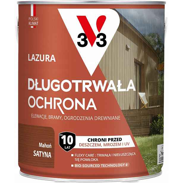 V33 Lazura Dlouhodobá ochrana 10 let Mahagon satén 2.5 L