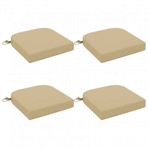 vidaXL 4-dílné sedáky SOEST 4 pcs 100% polyester Béžová 45 x 45 x 7 cm