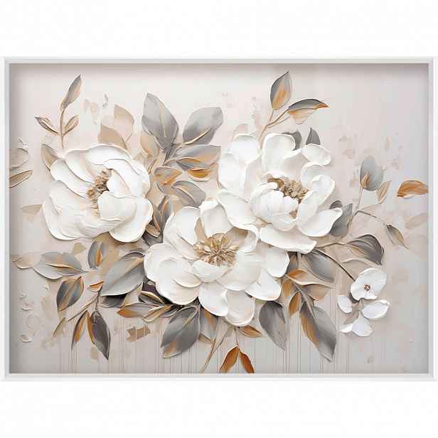 Euroart OBRAZ NA KOVU, květiny, 60/80/4 cm