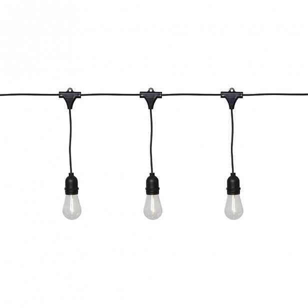 Černý venkovní světelný LED řetěz Best Season String, 10 světýlek