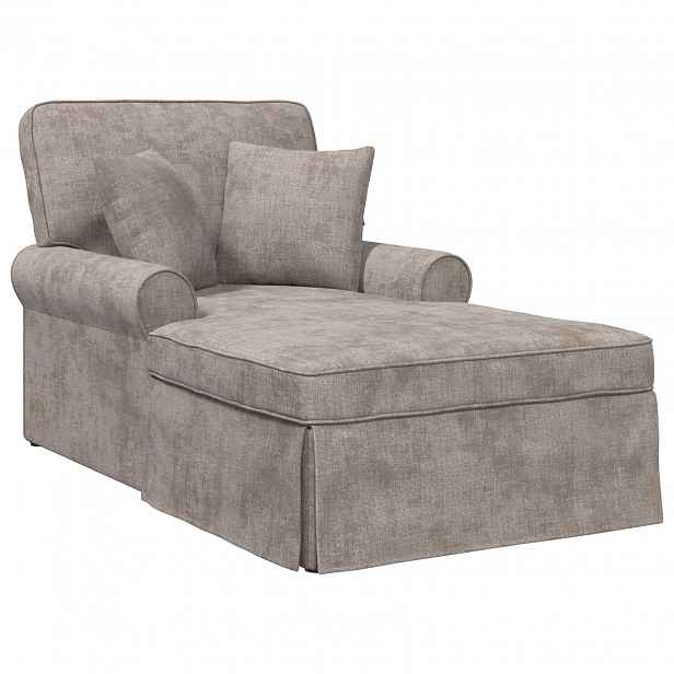 vidaXL Lounge chaise s volánem Písková 157 x 91 x 91 cm ARES