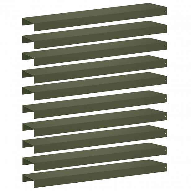 vidaXL Krycí profil na zahradní obruby 10 ks 100 x 20 x 5 cm Ocel