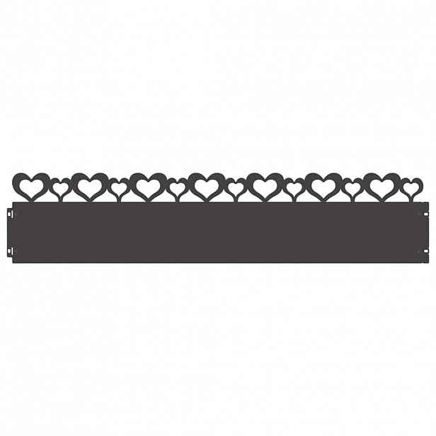 vidaXL Obrubníky trávníku 10 ks 103 x 0,05 x 22 cm Ocel Černá