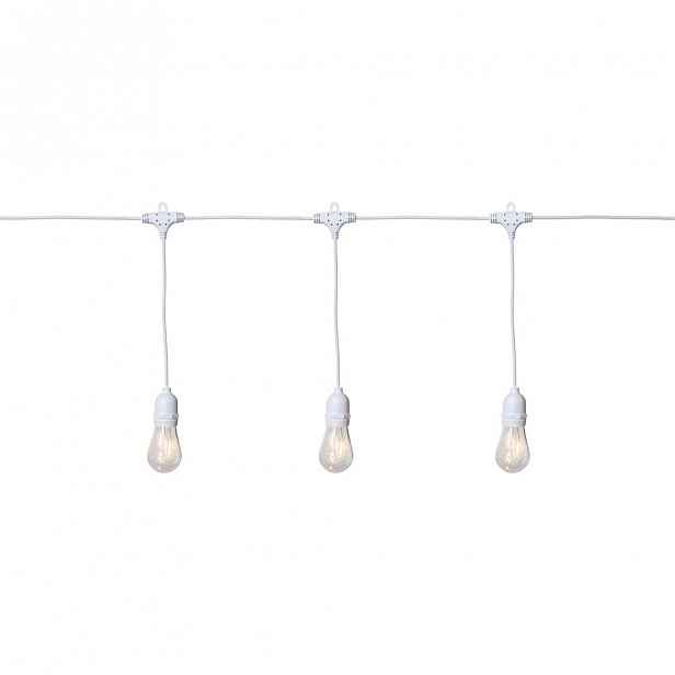 Bílý venkovní světelný LED řetěz Best Season String, 10 světýlek