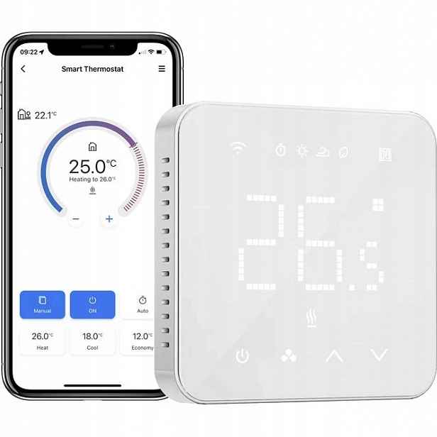 Meross Chytrý Termostat Do Zdi Wifi MTS200HK Eu 16A Homekit