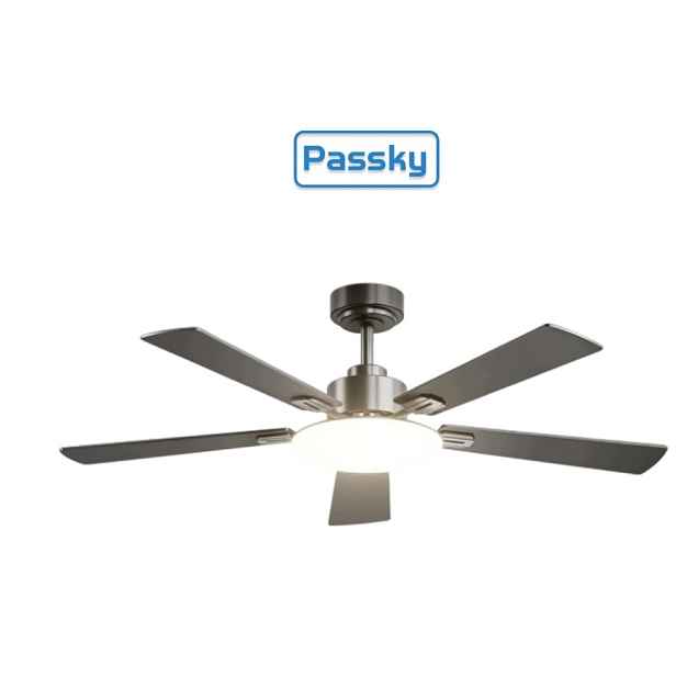 Passky Stropní ventilátor 52" 5 křídel osvětlení dálkový ovladač Bt