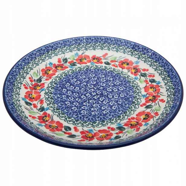 Snídaňový talíř 20 cm Umělecká keramika Bolesławiec dek U4919 Maki