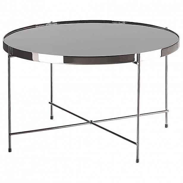 Beliani KONFERENČNÍ STOLEK Glass chwarz/stříbrný 63 cm Lucea