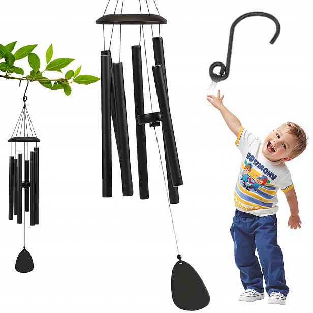 Velké Větrné Zvonky 81.5 CM, Kovové Zvonky, 6 Velkých Vnějších Trubek