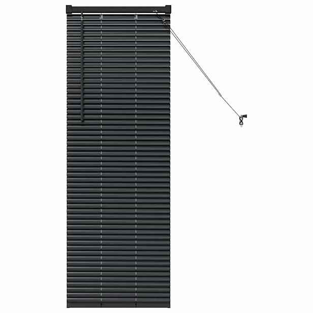vidaXL Venet školní žaluzie Černá 130 x 45 cm 25 mm Hliník