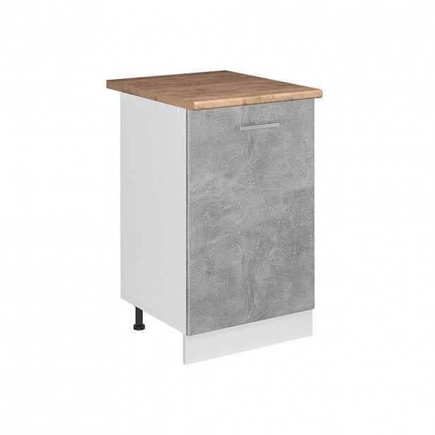 Vicco SPODNÍ SKŘÍŇKA KUCHYŇSKÉ LINKY R-Line, Beton/Bílá, 50 cm pracovná doska Dub Goldkraft