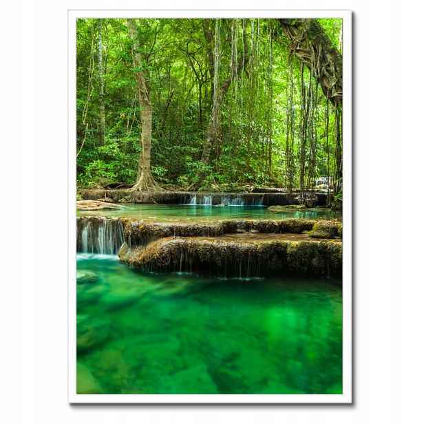Plakáty v rámu 50x70 Vodopád Erawan Thajsko