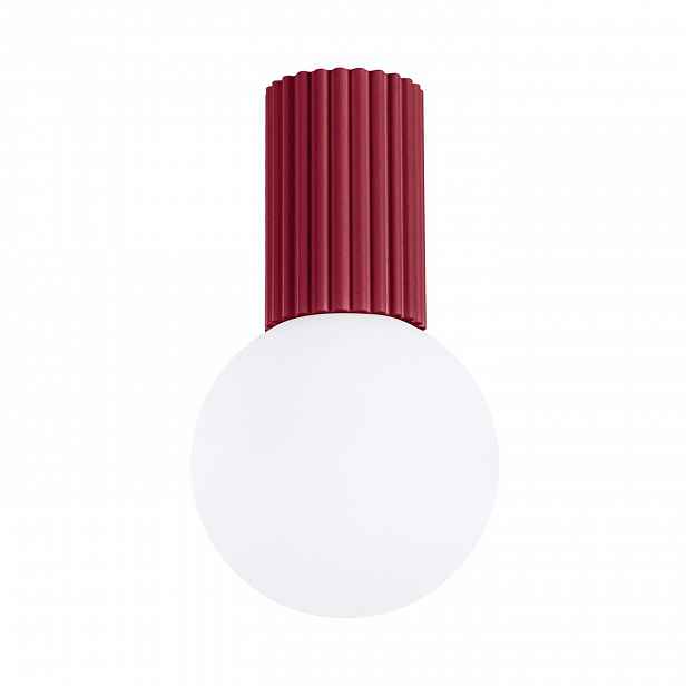 Koupelnová lampa Stropní svítidlo G9 Kulatá Bordová Matná IP44 Halo Sollux