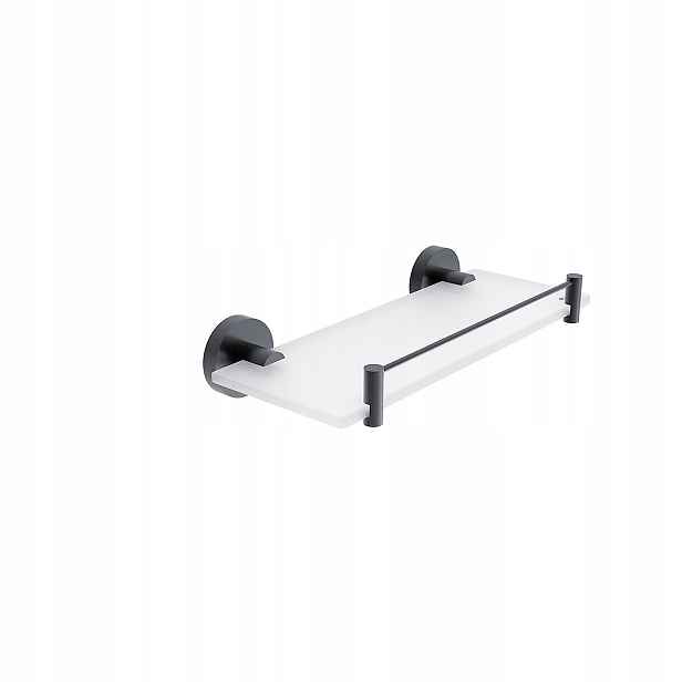 Nimco Unix Černá police do koupelny skleněná mat 30 cm Unc 13091BX-30-90_