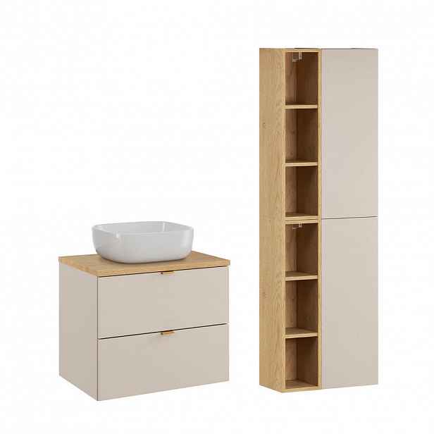 Petits-meubles KOUPELNOVÝ NÁBYTEK 60.6cm Azel 2er-Set Kašmír