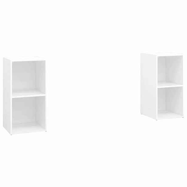 vidaXL TV skříňky 2 ks bílé 72 x 35 x 36,5 cm kompozitní dřevo