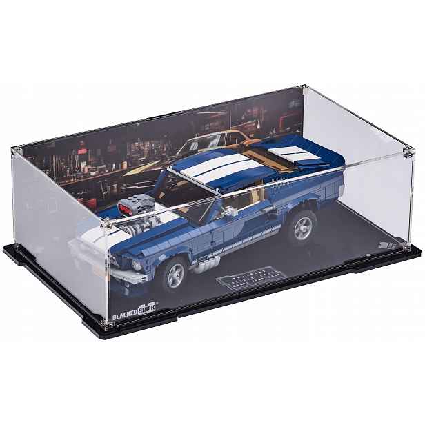 Vitrína s pozadím Blacked Brick pro Lego 10265 Creator Expert Ford Mustang