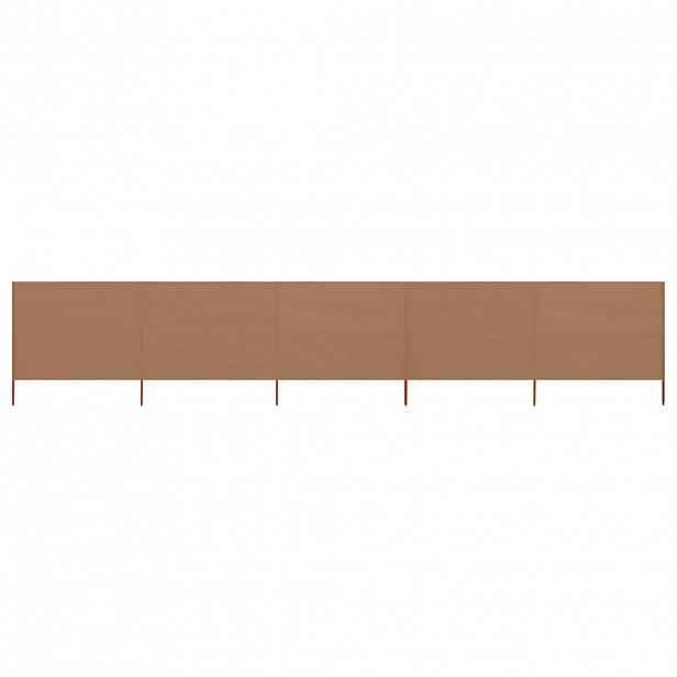 vidaXL 5dílná zástěna proti větru textil 600 x 160 cm taupe