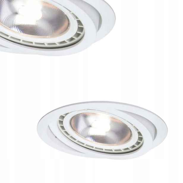 Kulaté Stropní Svítidlo bílé pohyblivé do obývacího pokoje se závitem AR111 Light Prestige