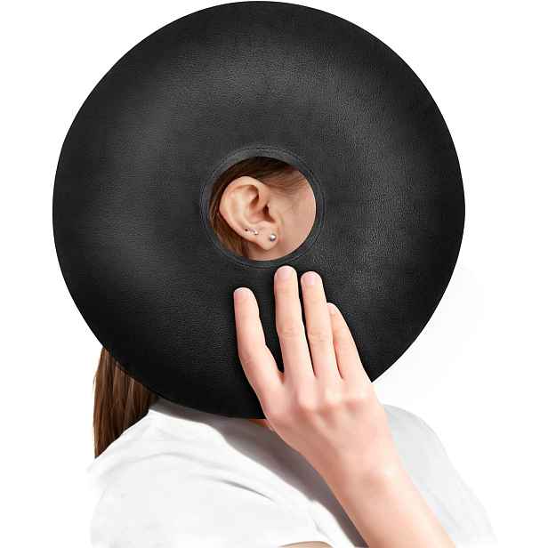 Polštář kulatý s otvorem na ucho snižujícím tlak a bolest po piercingu