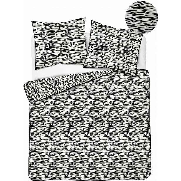 Sada elegantního povlečení 220x200 perkál zebra s proužky, luxusní