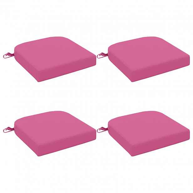 vidaXL 4-dílné sedáky SOEST 4 pcs 100% polyester Růžová 45 x 45 x 7 cm