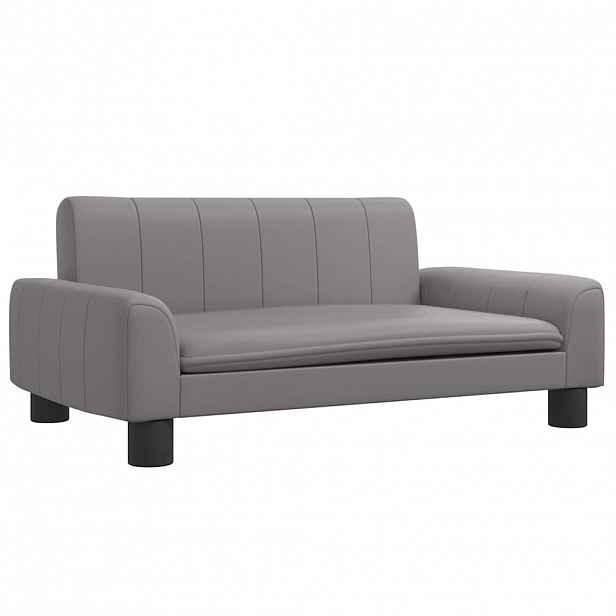 vidaXL Pelíšek pro psy šedý 70 x 45 x 30 cm umělá kůže