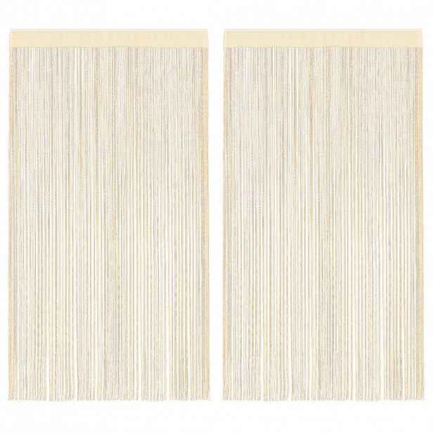 vidaXL Provázkové záclony 2 ks 140 x 250 cm krémové