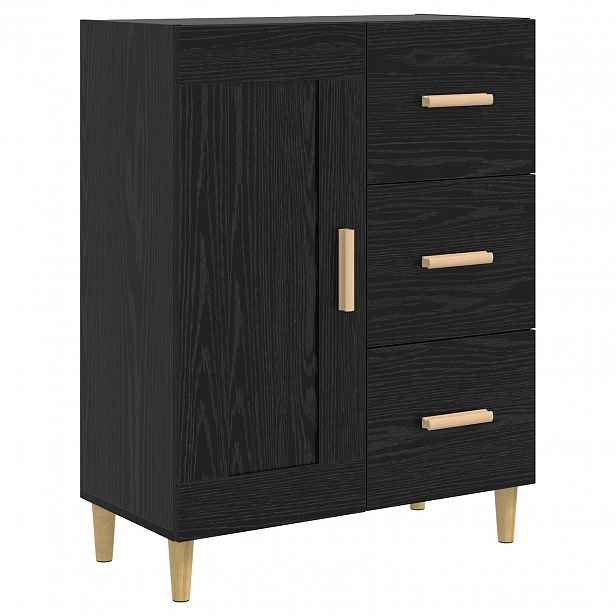 vidaXL Servírovací skříň Černý dub 69,5 x 34 x 90 cm Kompozitní dřevo
