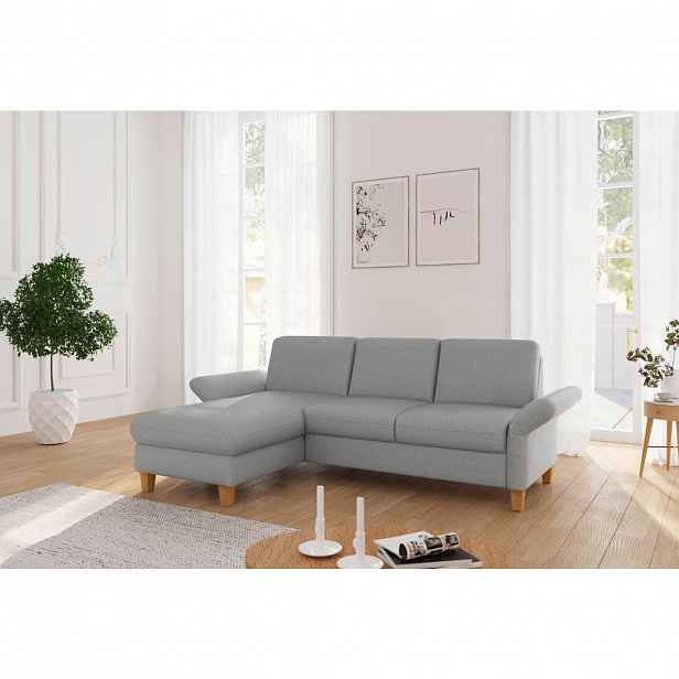 Sit & More ROHOVÁ SEDAČKA, textil, světle šedá