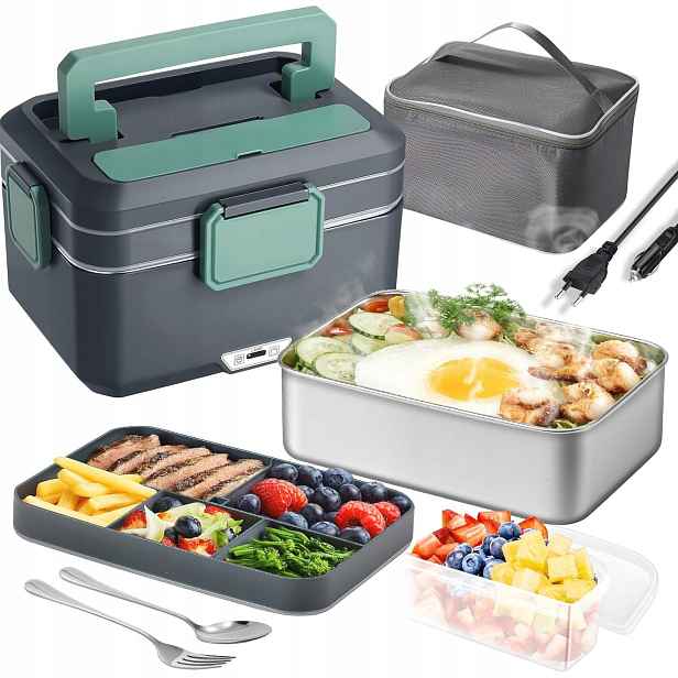 Elektrický Lunchbox Ohřívaný Box Do Auta Kamionu Práce Na Oběd