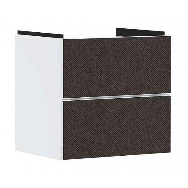 Hansgrohe Xevolos E - Umyvadlová skříňka, 58x58x48 cm, 2 zásuvky, matná bílá/textilní tmavá šedá 54175660