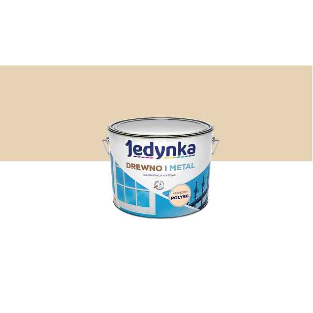 Jednička Olejová alkydová smaltovaná hmota na dřevo a kov, krémový lesk 10L