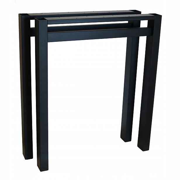 Kovové nohy A pro stůl Loft Industrial černé 60x72 cm Profil 6x4 cm 2 ks
