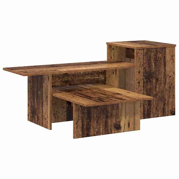 vidaXL Konzolový stolek Staré dřevo 91,5 x 35 x 38,5 cm