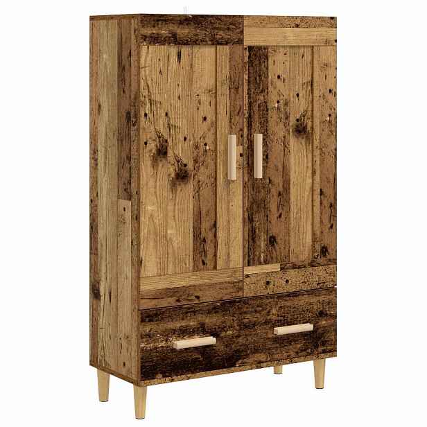 vidaXL Vysoký bufet Staré dřevo 70 x 31 x 115 cm Kompozitní dřevo