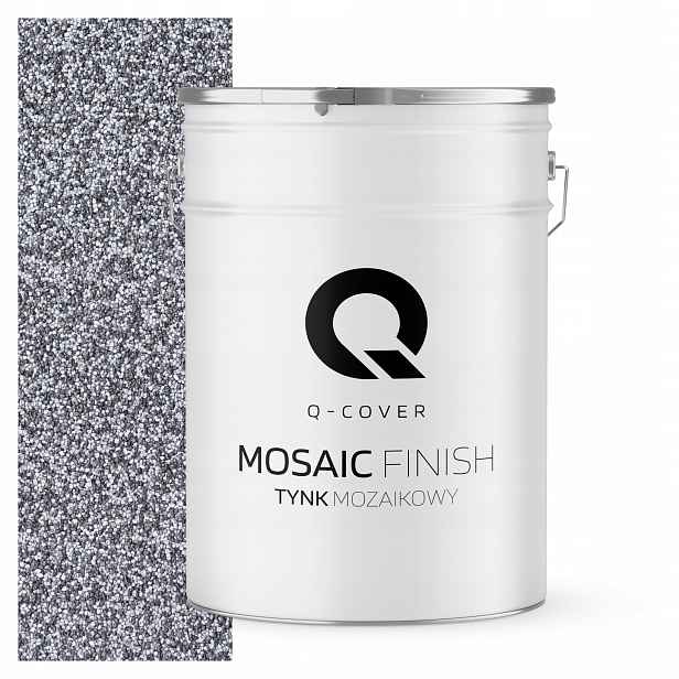 Dekorativní Mozaiková Omítka Mozaika Trvanlivá 25 Kg Černo Stříbrná Černá M13 Uv