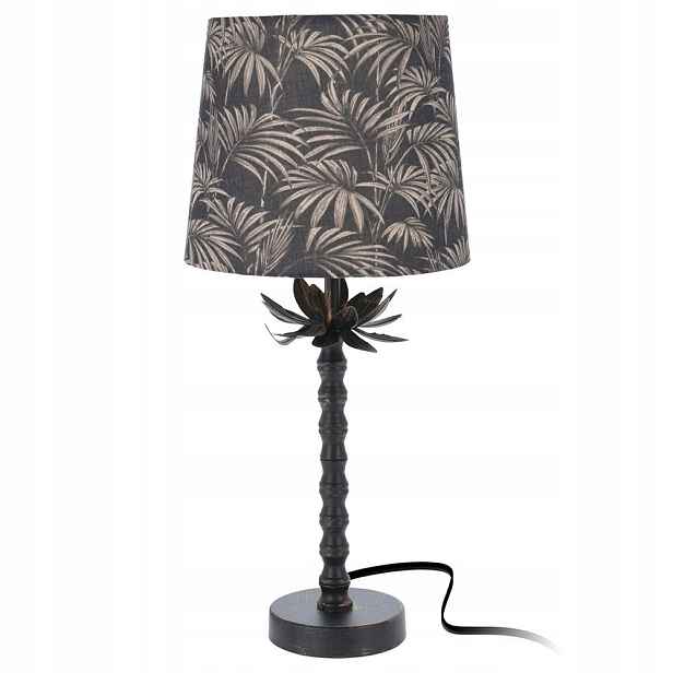 Lampa Černá Zlatá noční stolní lampa s dekorativním stínítkem