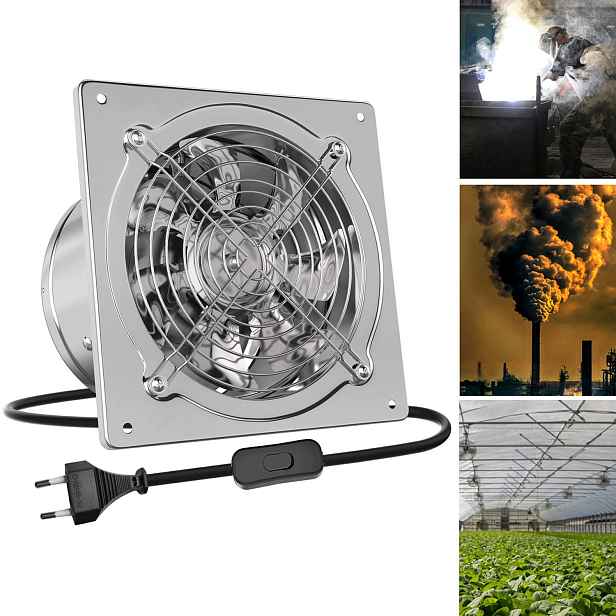 Průmyslový axiální nástěnný odtahový ventilátor 150 mm
