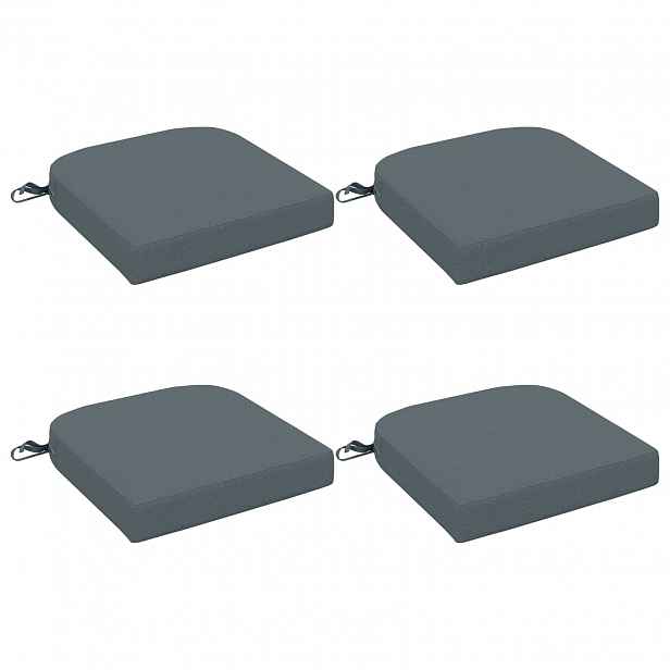 vidaXL 4-dílné sedáky SOEST 4 pcs 100% polyester Modrá 40 x 40 x 7 cm